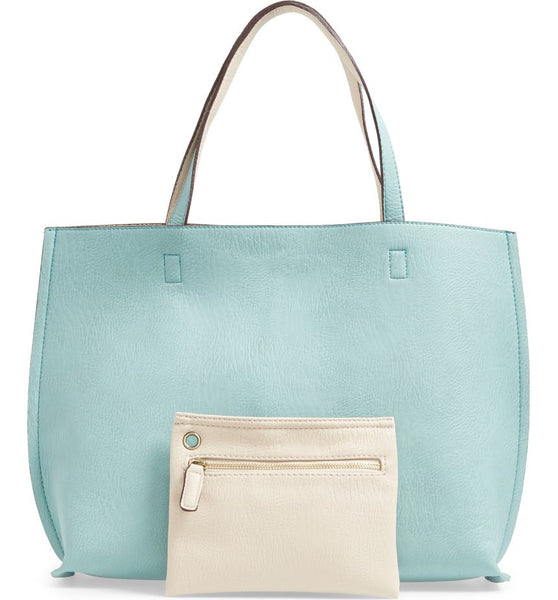 Street Level Reversible Tote Sage/Ivory