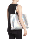 Street Level Silver/Nude Reversible Tote