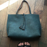 Street Level Blue/Nude Reversible Tote