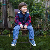 Cienta Boy's and Girl's Blue Denim Sneaker