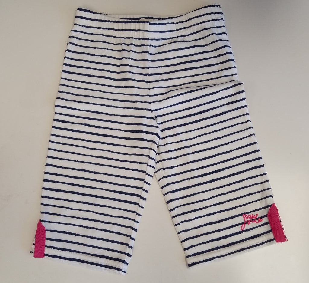 Little Joules Navy and White Striped Shorts