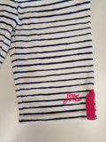 Little Joules Navy and White Striped Shorts