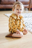 Rylee + Cru Dots N' Diamonds Collar Blouse / Mustard