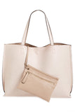 Street Level Reversible Tote Pink/Taupe