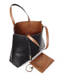 Street Level Black/Brown Reversible Tote