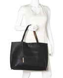 Street Level Black/Cognac Reversible Tote