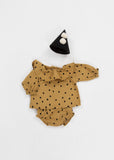 Rylee + Cru Dots N' Diamonds Collar Blouse / Mustard