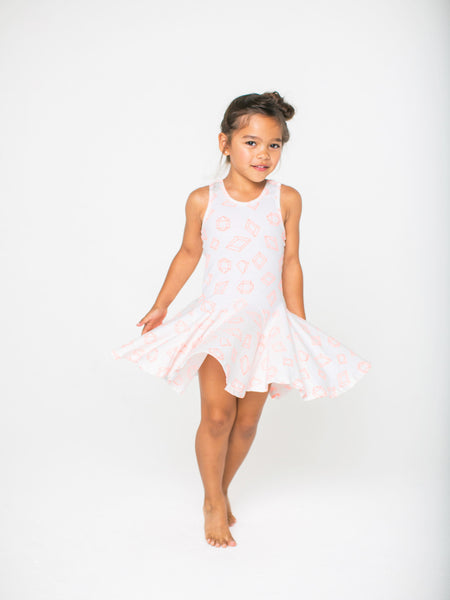 Joah Love Harper Diamond print twirl dress - Gemgem - 1