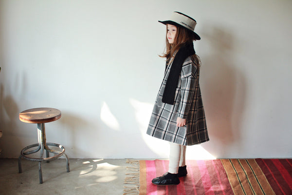 Checkered Winter Dress - Gemgem  - 1