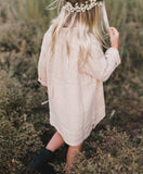 Rylee and Cru BUTTON SHIRT DRESS / BLUSH