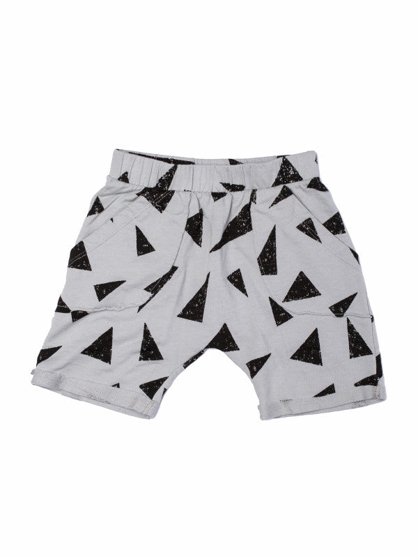 Joah Love Ash Black Neal Triangle Print Shorts