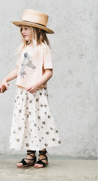 Rylee + Cru Star Maxi Skirt / Vanilla