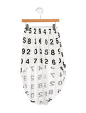 NUNUNU GIRLS' NUMBER PRINT HIGH-LOW SKIRT