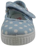 Sky Blue Polka Dot Cienta Shoes