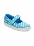 Cienta Shoes Turquoise Polka Dot