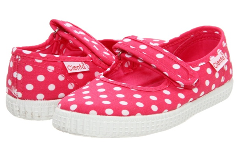 Fuschia Polka Dot Cienta Shoes