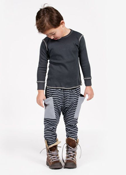 Go gently baby Stripe pants in Silver Gray - Gemgem - 1