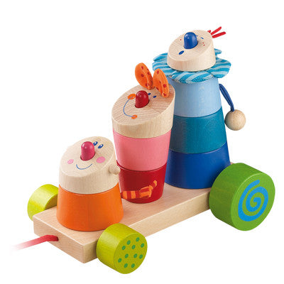 Stack the Trix Mix Wooden Pull Toy from Haba - Gemgem - 1