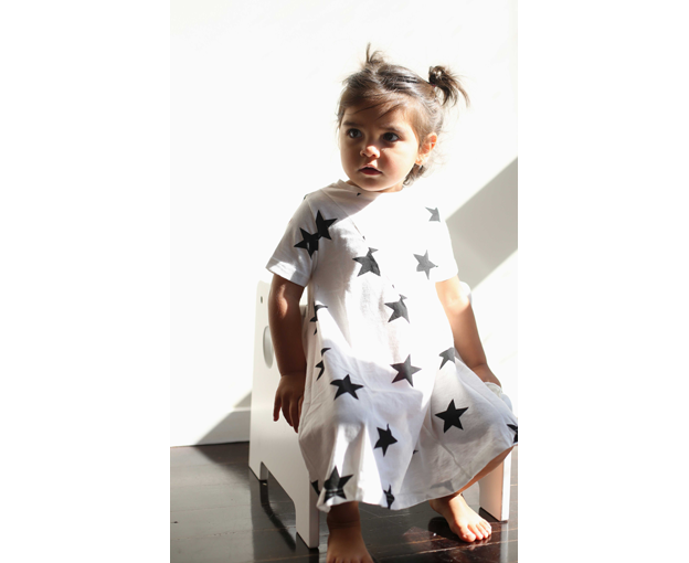 NuNuNu White Star T-Shirt Dress