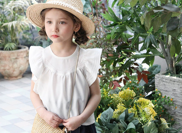 Short Ruffle White Blouse