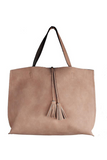 Street Level Reversible Tote Pink/Taupe