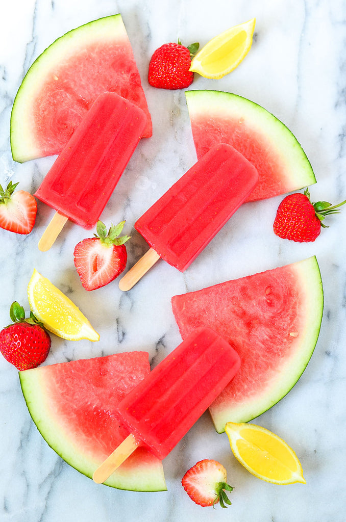 Strawberry Watermelon Ice Pops Recipe
