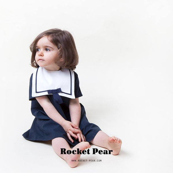 Rocket Pear sailor bib with bow tie - Gemgem  - 1
