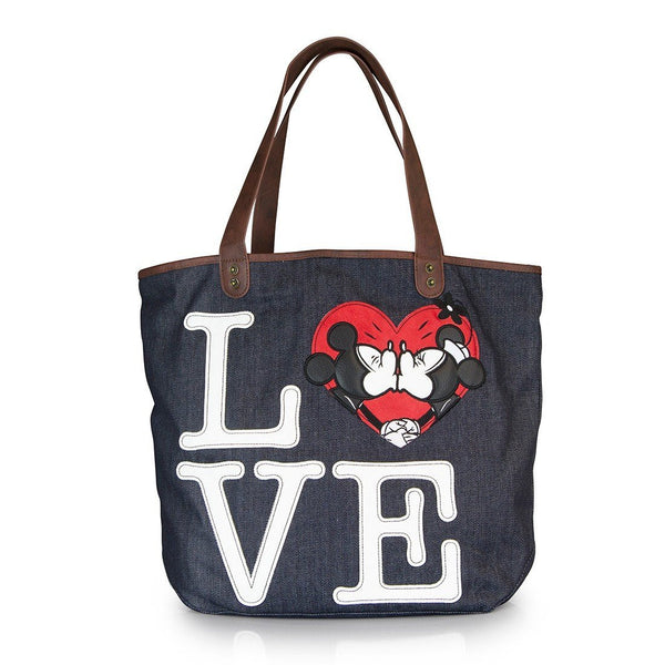 Disney Classic Mickey Mouse And Minnie Mouse Love Tote