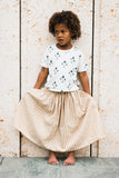 RYLEE + CRU PINSTRIPE MAXI SKIRT / MUSTARD