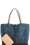 Street Level Blue/Nude Reversible Tote