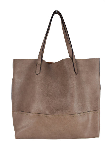 Street Level Large Shopper Tote Taupe