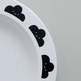 Buddy + Bear Happy Clouds   Plastic Plate (Black)