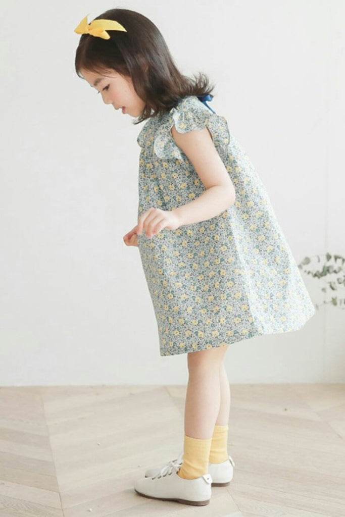 Ruffle flower print dress