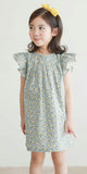 Ruffle flower print dress