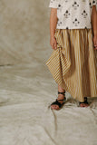 RYLEE + CRU PINSTRIPE MAXI SKIRT / MUSTARD