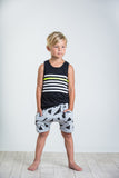 Joah Love Ash Black Neal Triangle Print Shorts