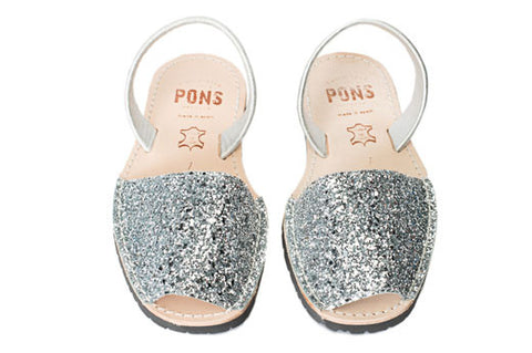 Avarcas Pons Classic Style Glitter Silver