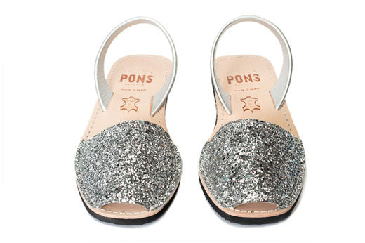 Avarcas Pons Wedge Glitter Silver