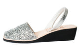 Avarcas Pons Wedge Glitter Silver