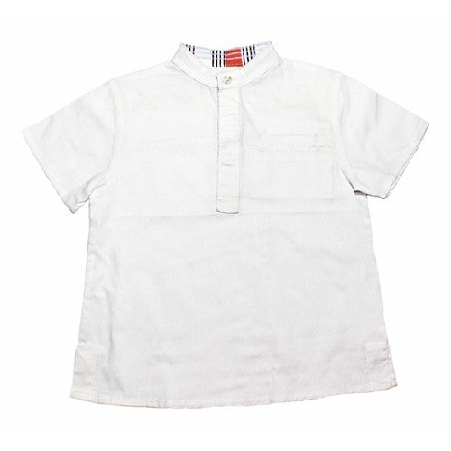 [Egg Baby] Cotton Short Sleeve Tunic - white - Gemgem  - 1
