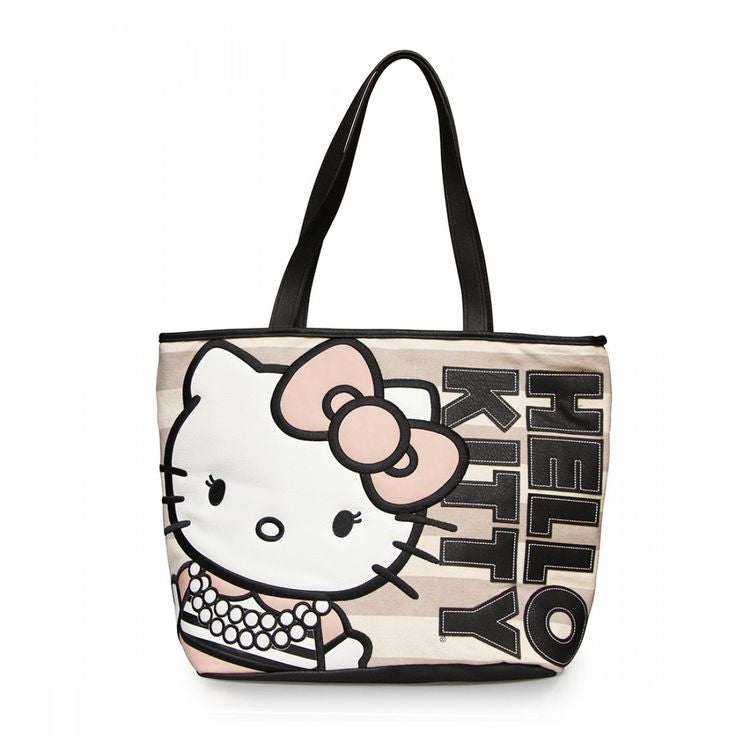Loungefly Hello Kitty Pearls/Stripe Tote