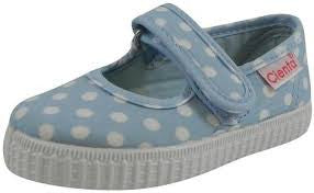 Sky Blue Polka Dot Cienta Shoes