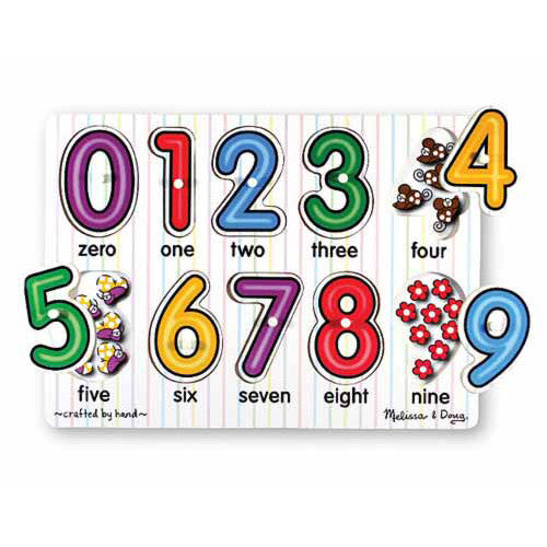 [Melissa & Doug] See-Inside Numbers Peg Puzzle - Gemgem