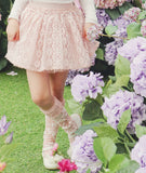 Mini Pink Lace Skirt