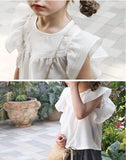 Romantic White Ruffle blouse
