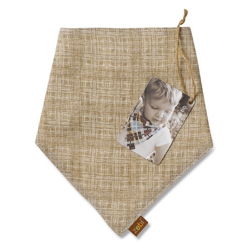 [Zebi Baby] Brown Crosshatch Kerchief Bib - Gemgem