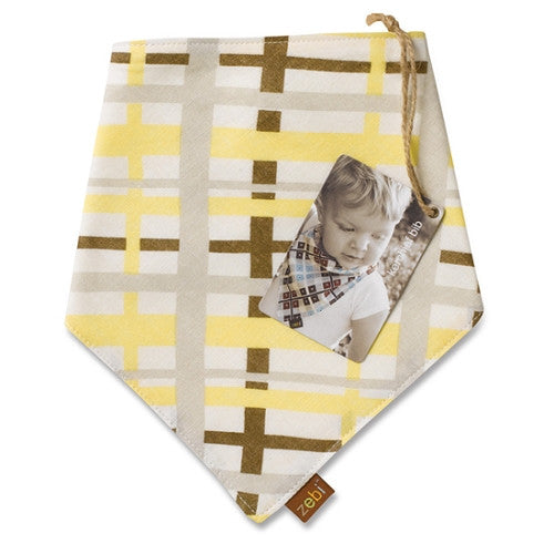 [Zebi Baby] Yellow Plaid Kerchief Bib - Gemgem