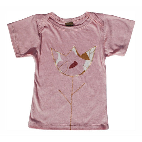[Zebi Baby] Organic Pink Floral T-Shirt - Gemgem