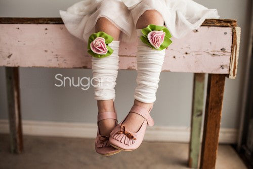 Snugars Strawberries and Cream Petite Rose Legwarmers - Gemgem  - 1