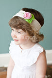 Snugars Strawberry and Cream Petite Rose headband